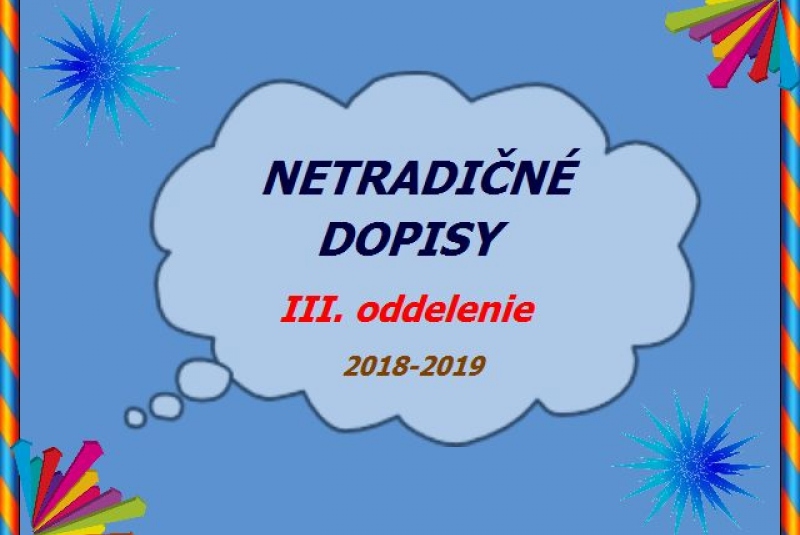 ŠKD / Netradičné dopisy lll. oddelenie