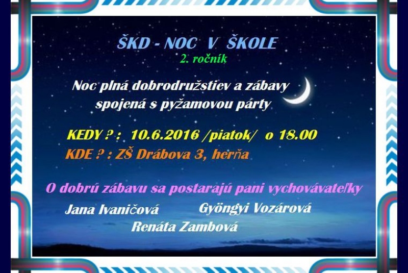 ŠKD / Noc v škole