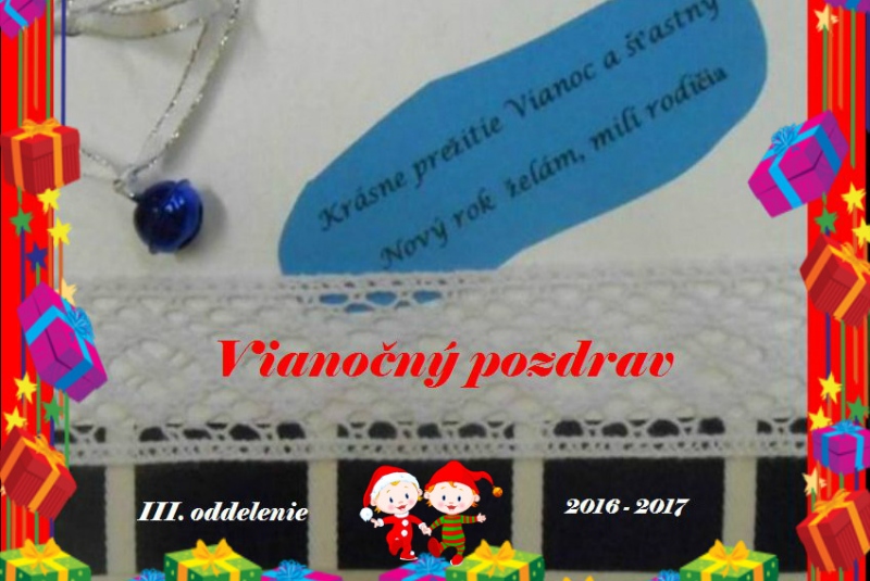 ŠKD / Vianočný pozdrav